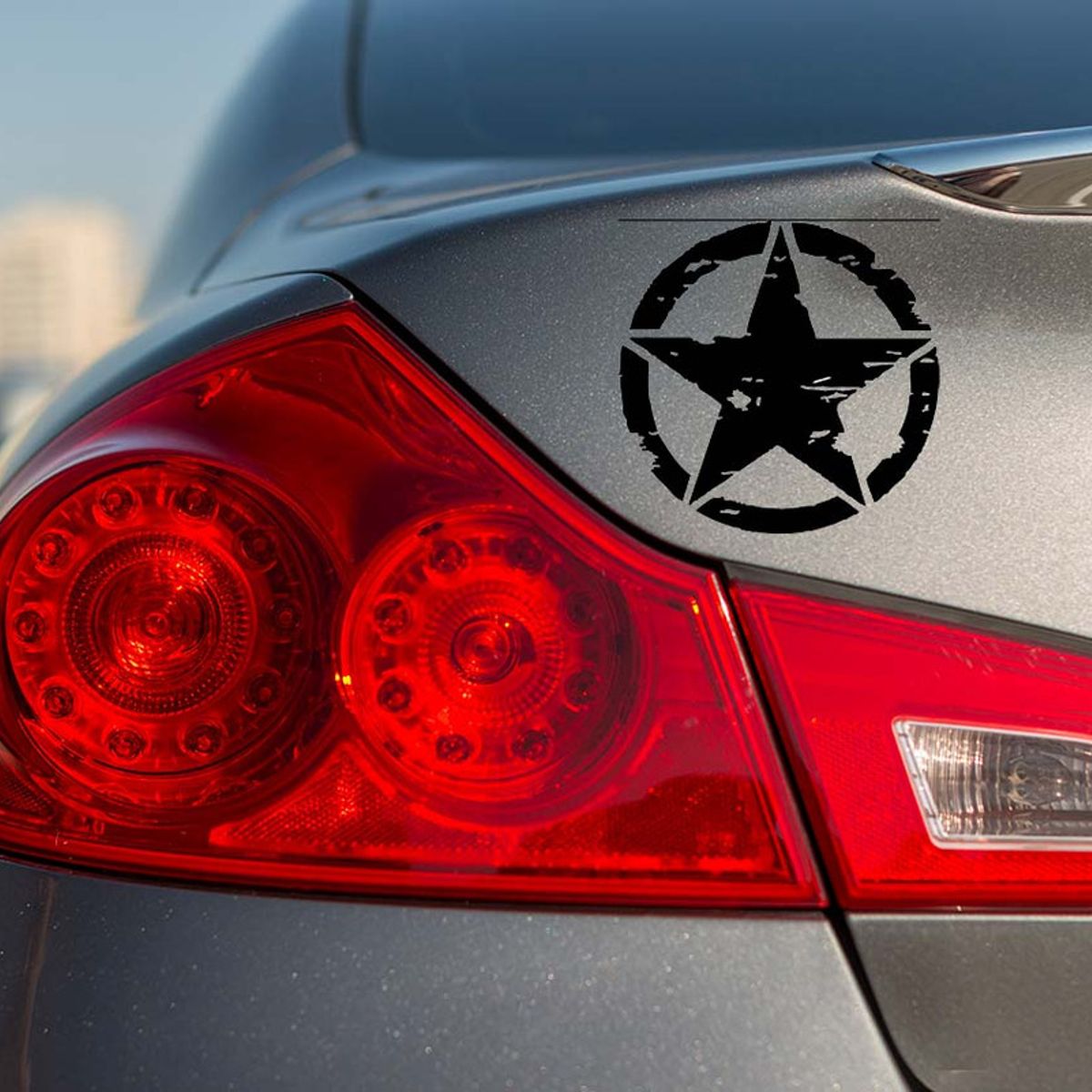 GENERICO - Sticker Estrella Circulo Star Auto Camioneta