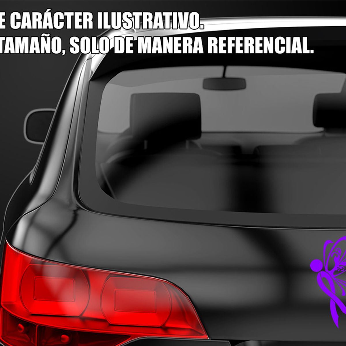 GENERICO - Sticker Hada Cancer Lazo Prevención Auto Camioneta