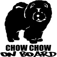 GENERICO - Sticker Chow Chow On Board Perro A Bordo Auto Camioneta