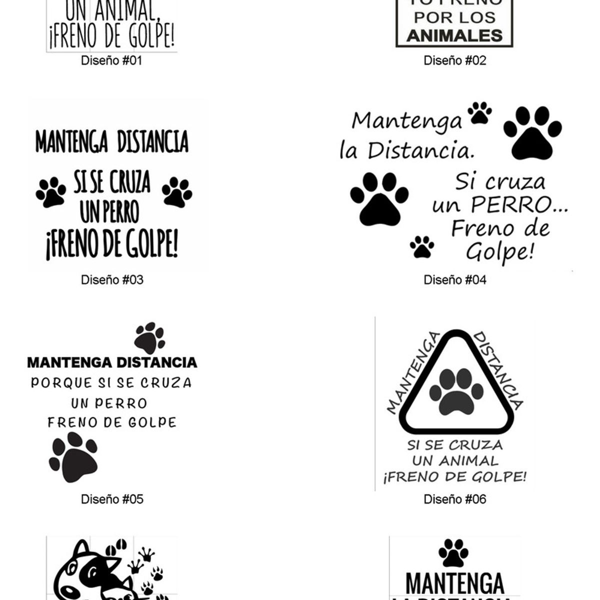 GENERICO - Sticker Mantenga Distancia Si Se Cruza Animal Freno Auto