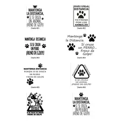 GENERICO - Sticker Mantenga Distancia Si Se Cruza Animal Freno Auto