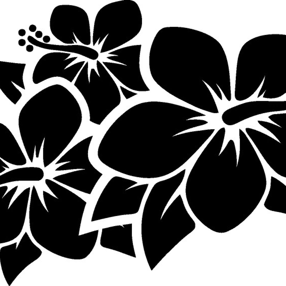 GENERICO - Sticker Ramillete Flores De Hibiscus Flor Auto Camioneta