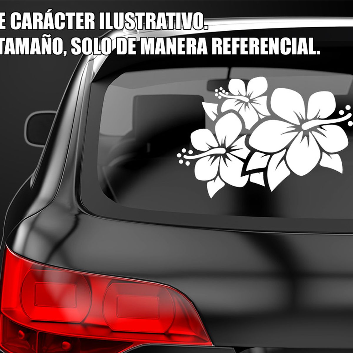 GENERICO - Sticker Ramillete Flores De Hibiscus Flor Auto Camioneta