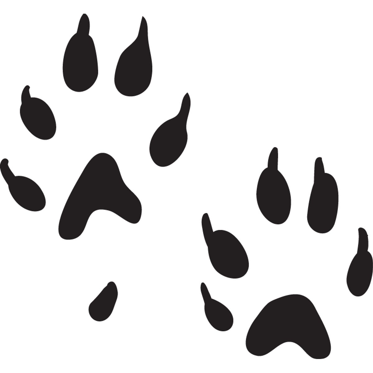 GENERICO - Sticker Huellas Patas Paw Huron Mustela Putorius Furo
