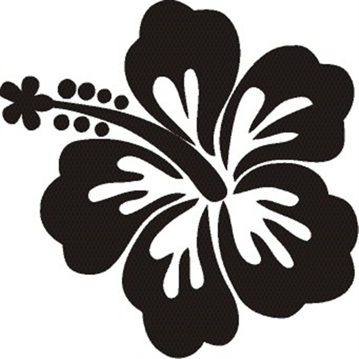 GENERICO - Sticker Flor De Hibiscus Auto Camioneta SUV Auto Camioneta