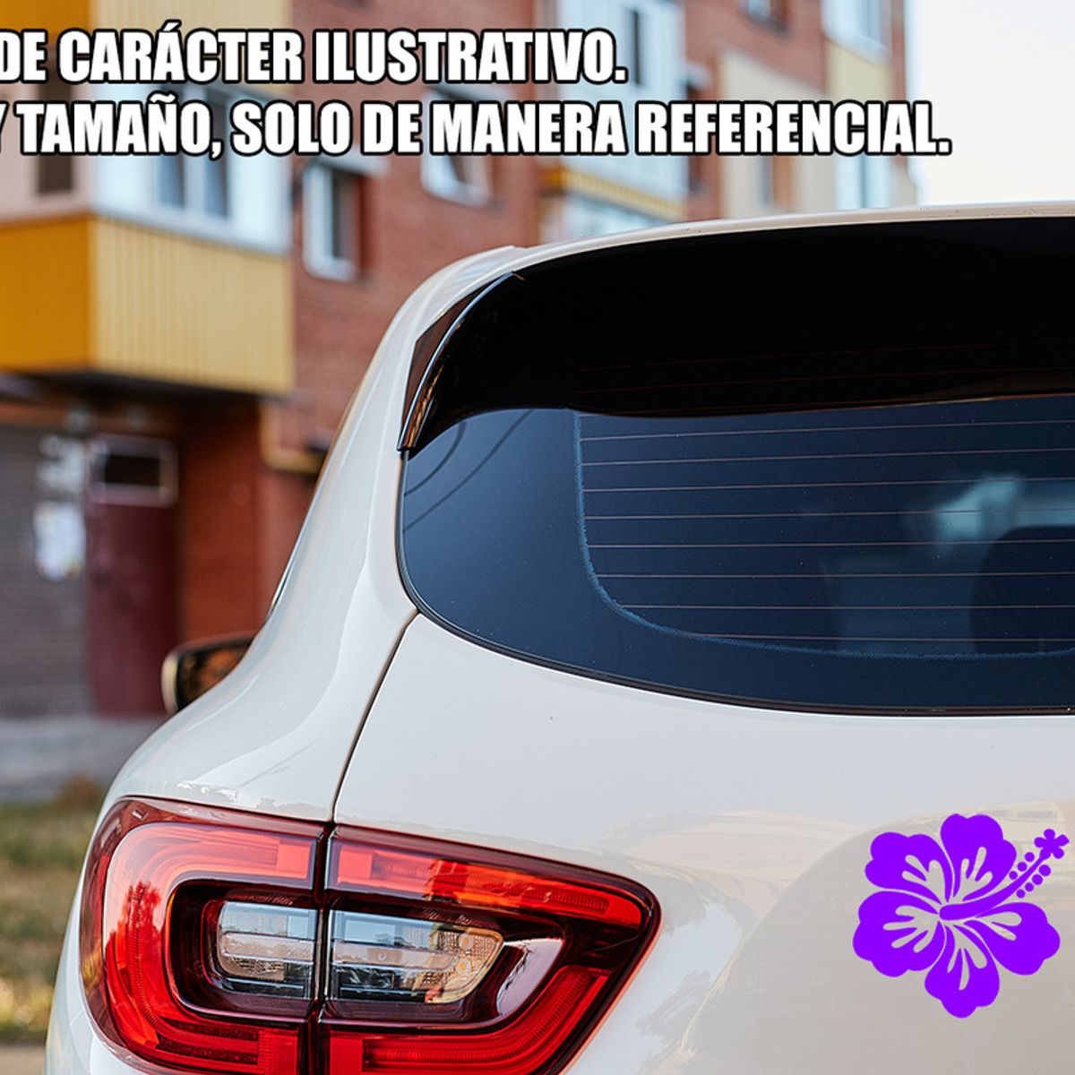 GENERICO - Sticker Flor De Hibiscus Auto Camioneta SUV Auto Camioneta
