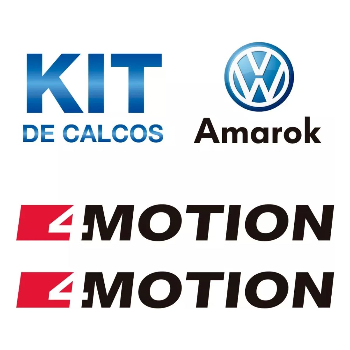 GENERICO - Sticker 4Motion Volkswagen Traccion Inteligente Par