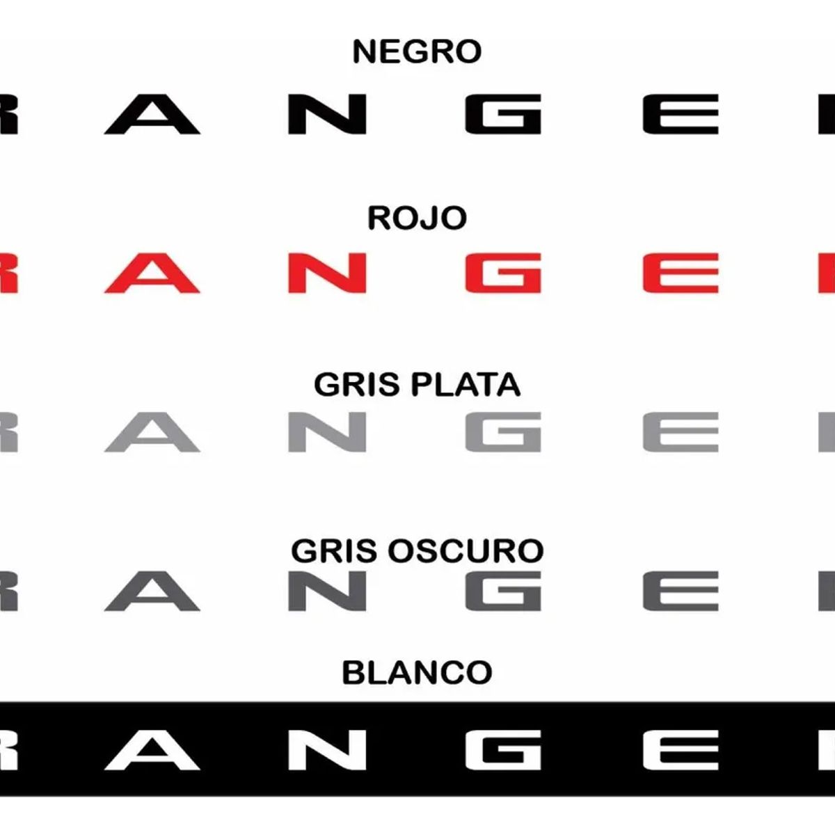 GENERICO - Sticker Ford Ranger Xlt Limited 4WD Portalón