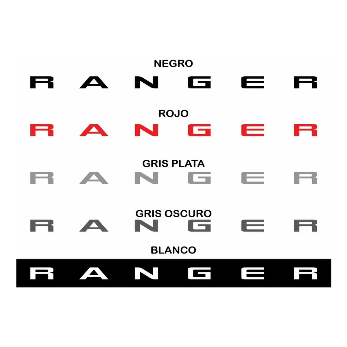 GENERICO - Sticker Ford Ranger Xlt Limited 4WD Portalón