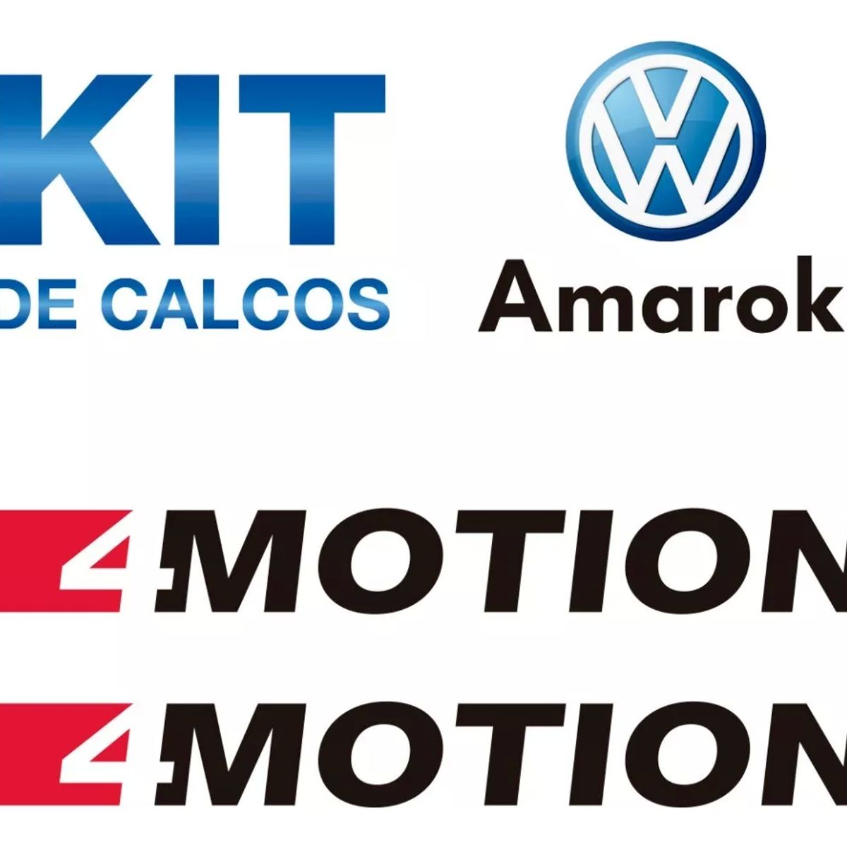 GENERICO - Sticker 4Motion Volkswagen Traccion Inteligente Par