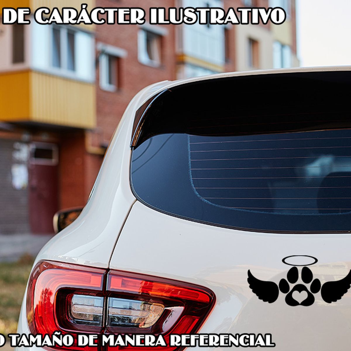 GENERICO - Sticker Dog Paw Print With Angel Wings Patitas Perro Alas