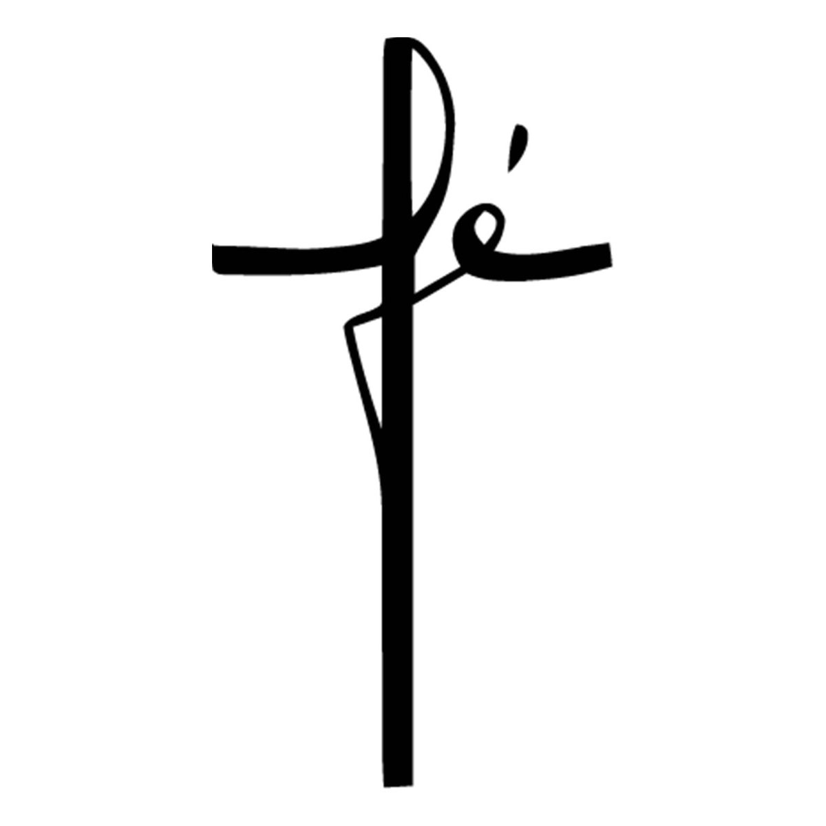 GENERICO - Sticker Fé Jesús Iglesia Dios Cristo Biblia Auto Camioneta