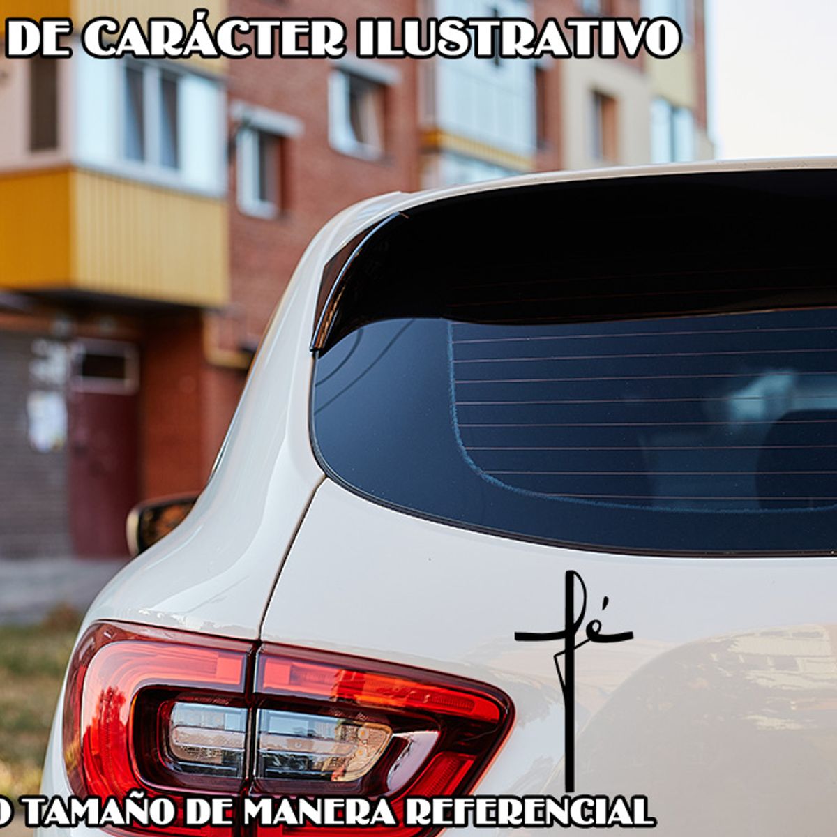 GENERICO - Sticker Fé Jesús Iglesia Dios Cristo Biblia Auto Camioneta