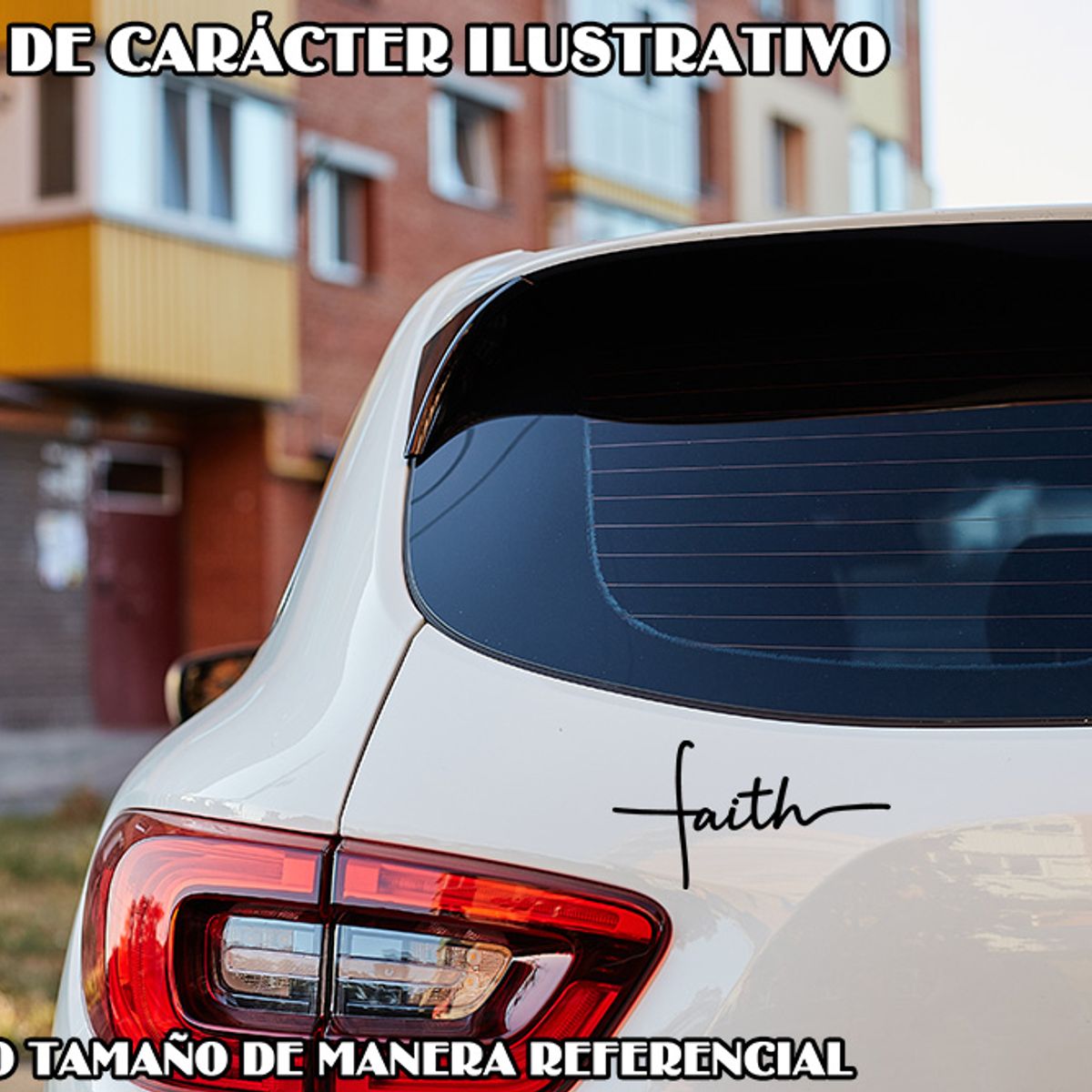 GENERICO - Sticker Faith Jesús Iglesia Dios Cristo Auto Camioneta