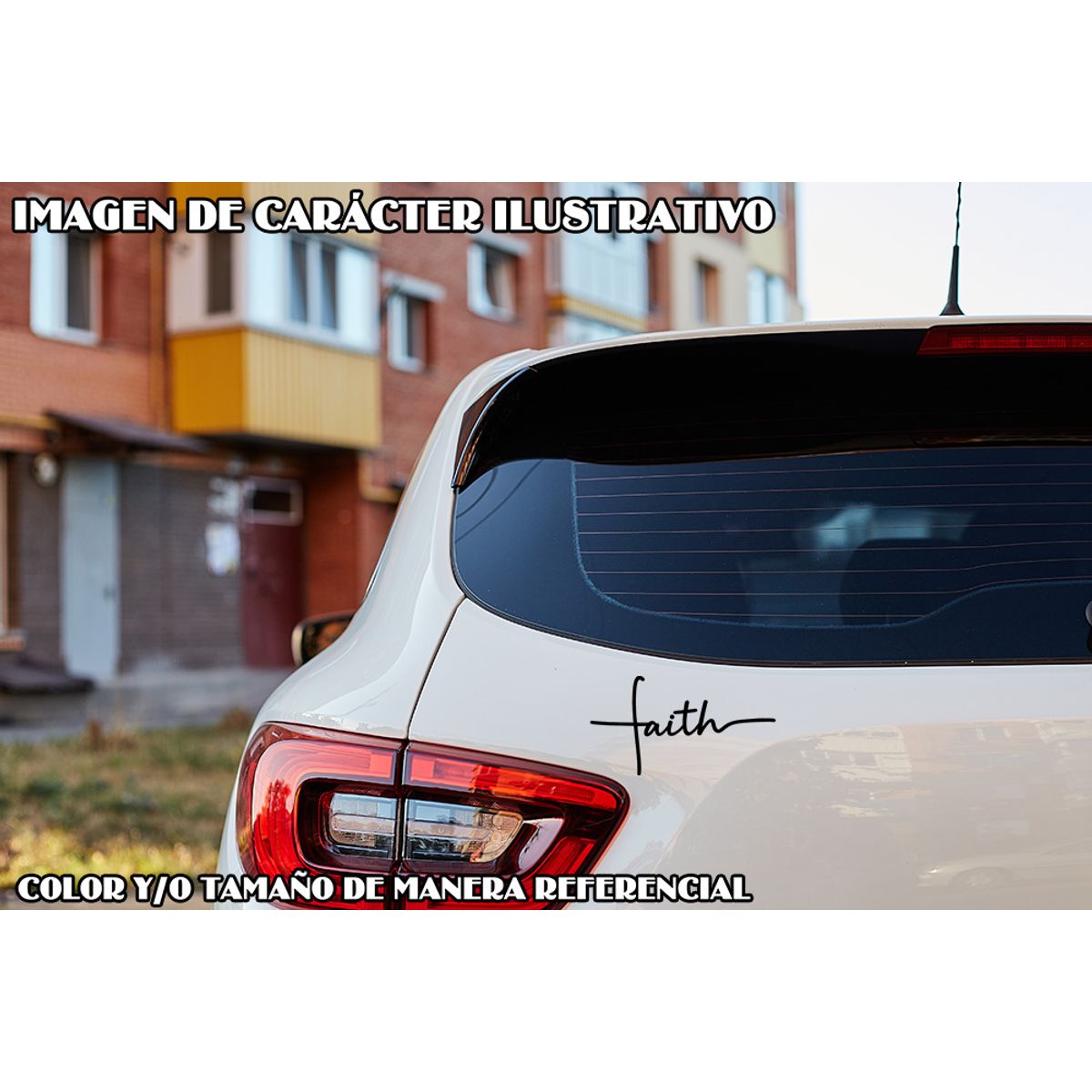 GENERICO - Sticker Faith Jesús Iglesia Dios Cristo Auto Camioneta