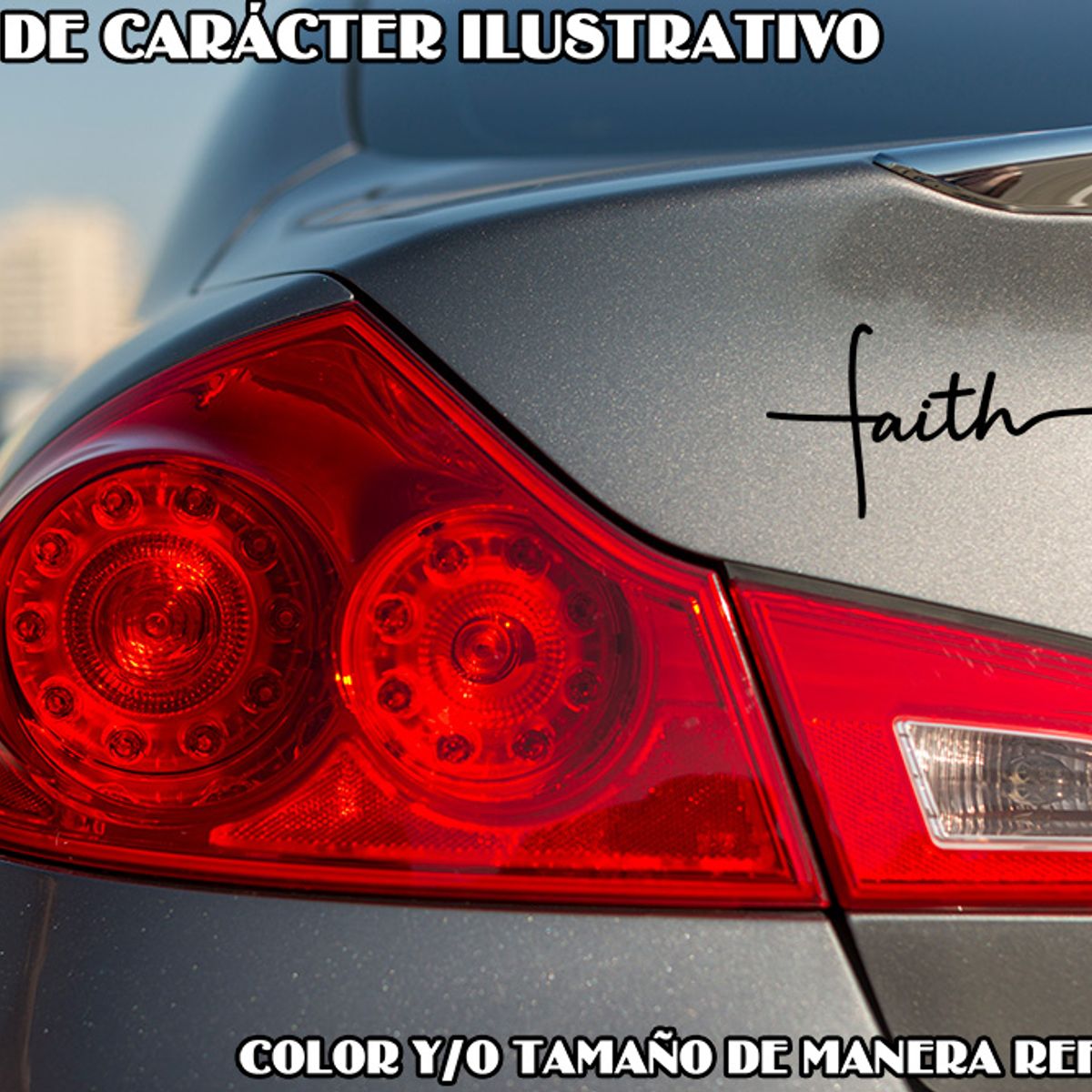 GENERICO - Sticker Faith Jesús Iglesia Dios Cristo Auto Camioneta