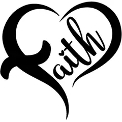 GENERICO - Sticker Heart Faith Jesús Corazón Fé Cristo Auto Camioneta