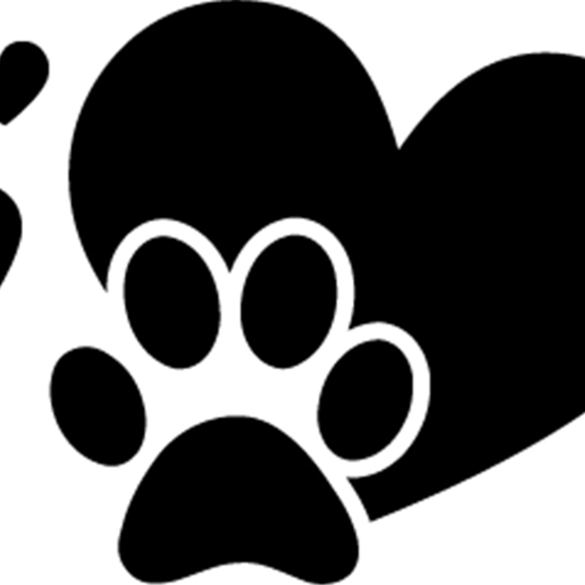 GENERICO - Sticker Paw Print And Heart Corazones Patita Auto Camioneta