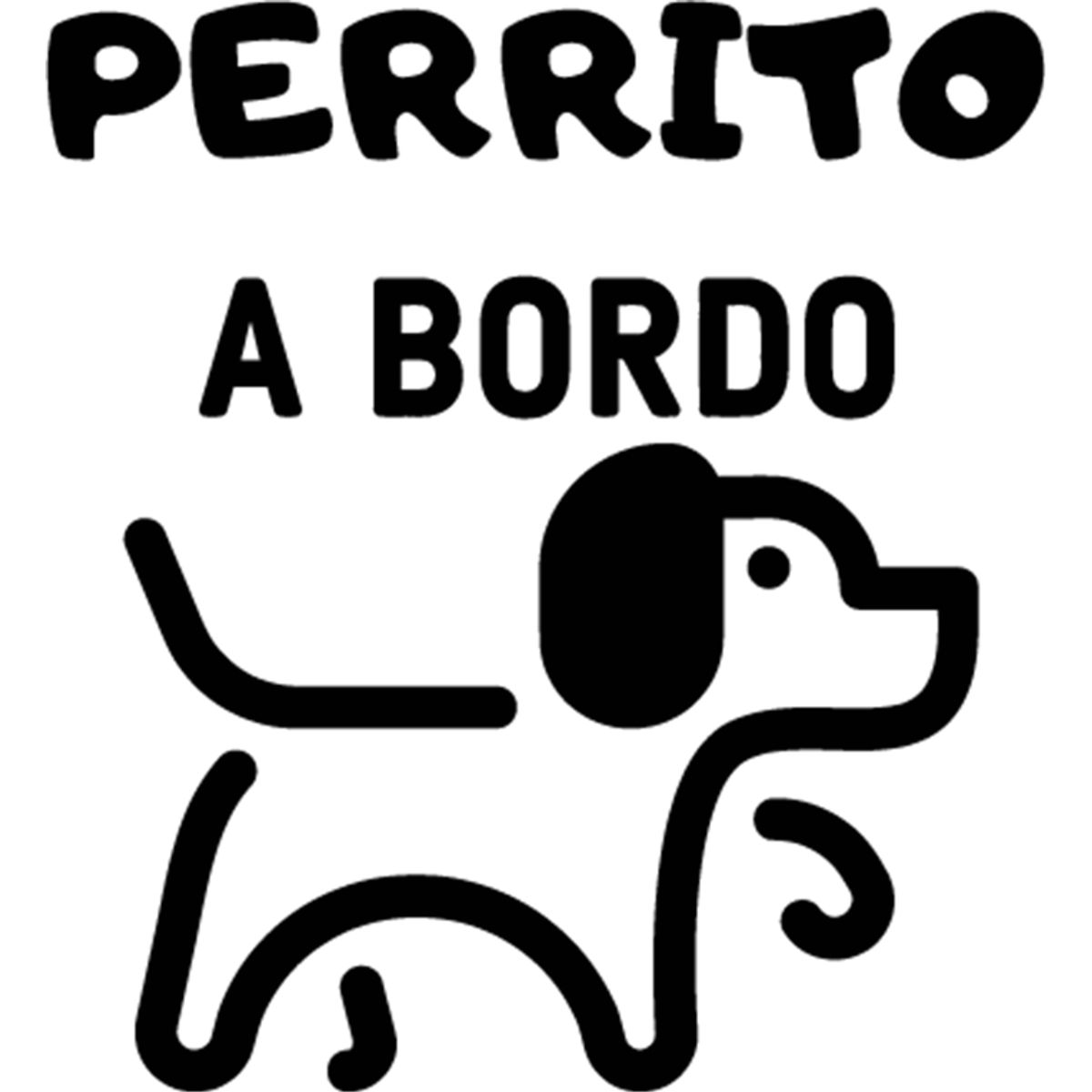 GENERICO - Sticker Perrito Mascota Cachorro A Bordo Auto Camioneta Suv