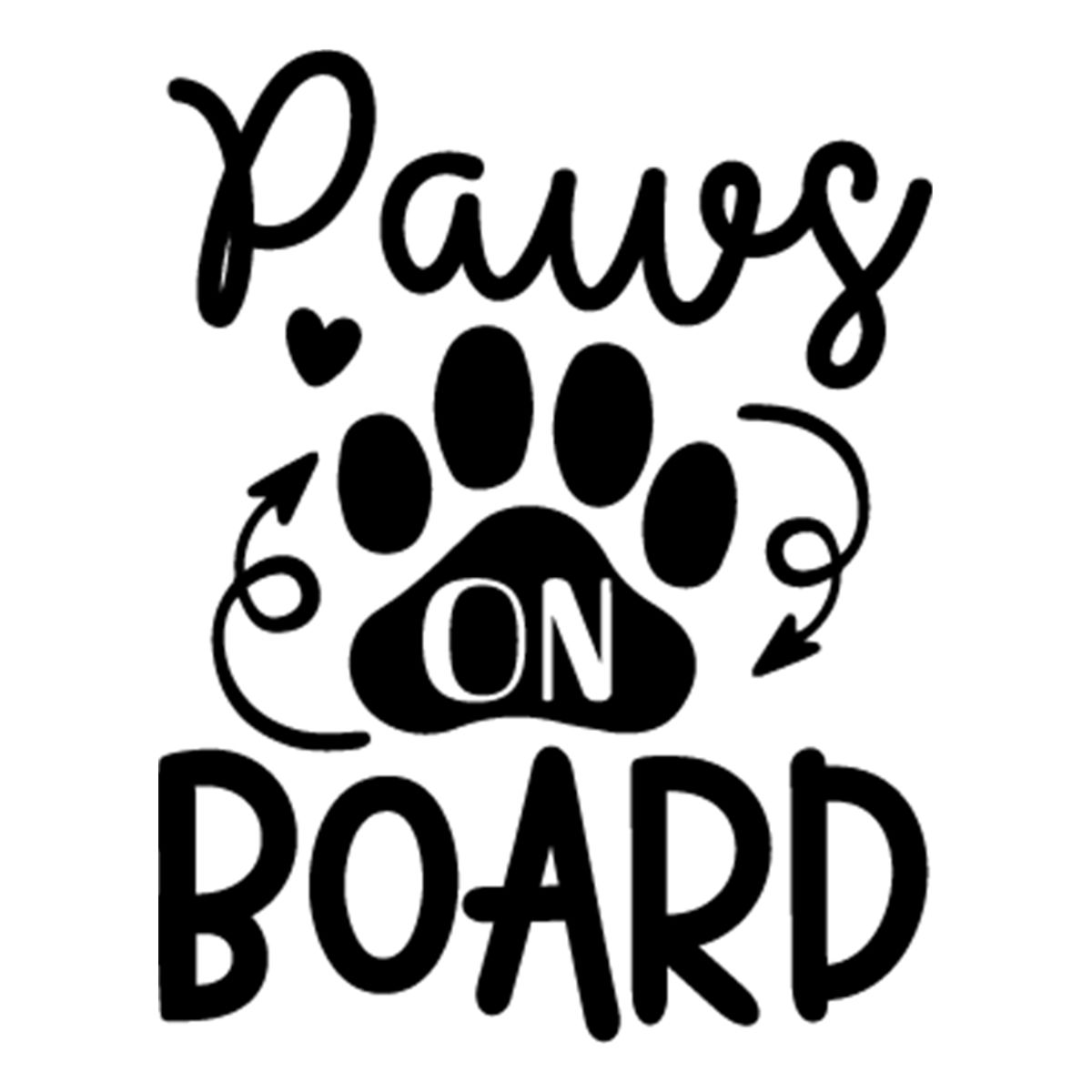 GENERICO - Sticker Paws On Board Mascota A Bordo Auto Camioneta Suv