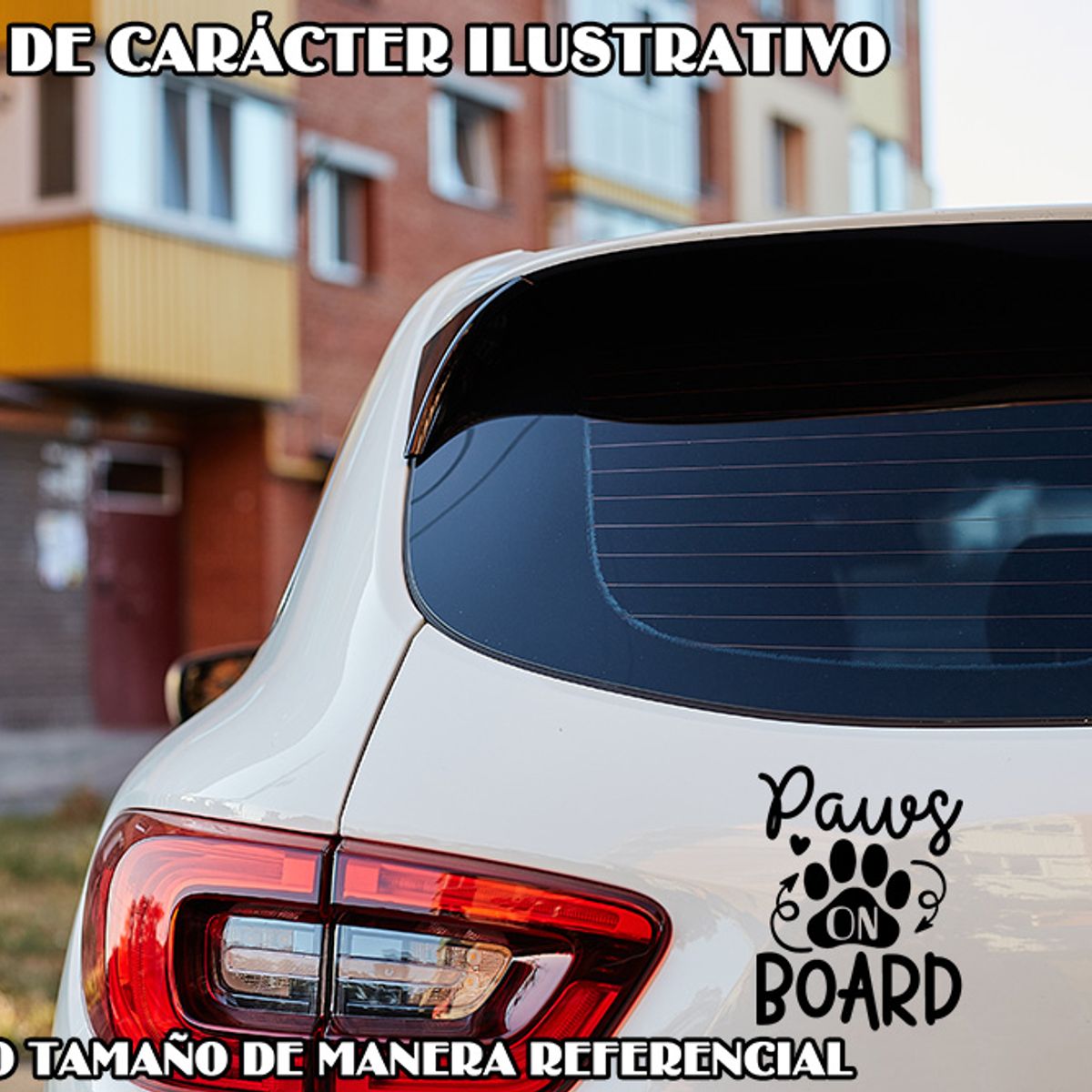 GENERICO - Sticker Paws On Board Mascota A Bordo Auto Camioneta Suv