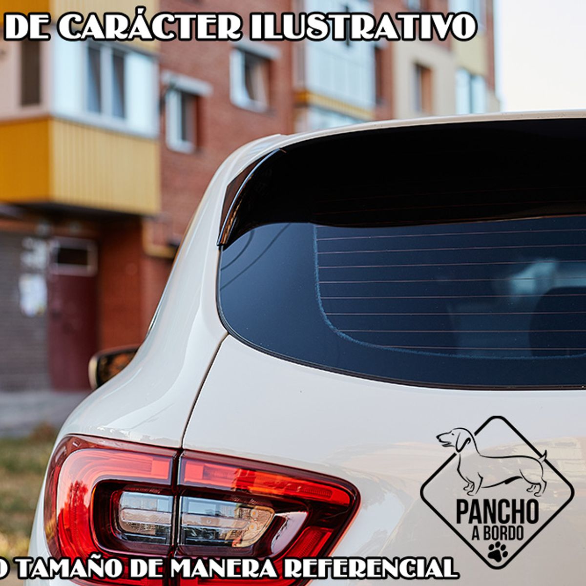 GENERICO - Sticker Personalizado Mascota A Bordo Auto Camioneta Suv