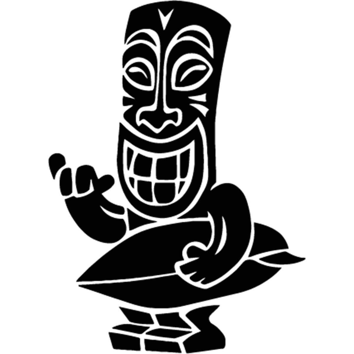 GENERICO - Sticker Tiki Surfboards Lifestyle Beach Hawaii Auto Suv