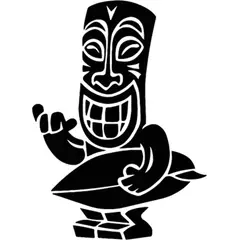 GENERICO - Sticker Tiki Surfboards Lifestyle Beach Hawaii Auto Suv