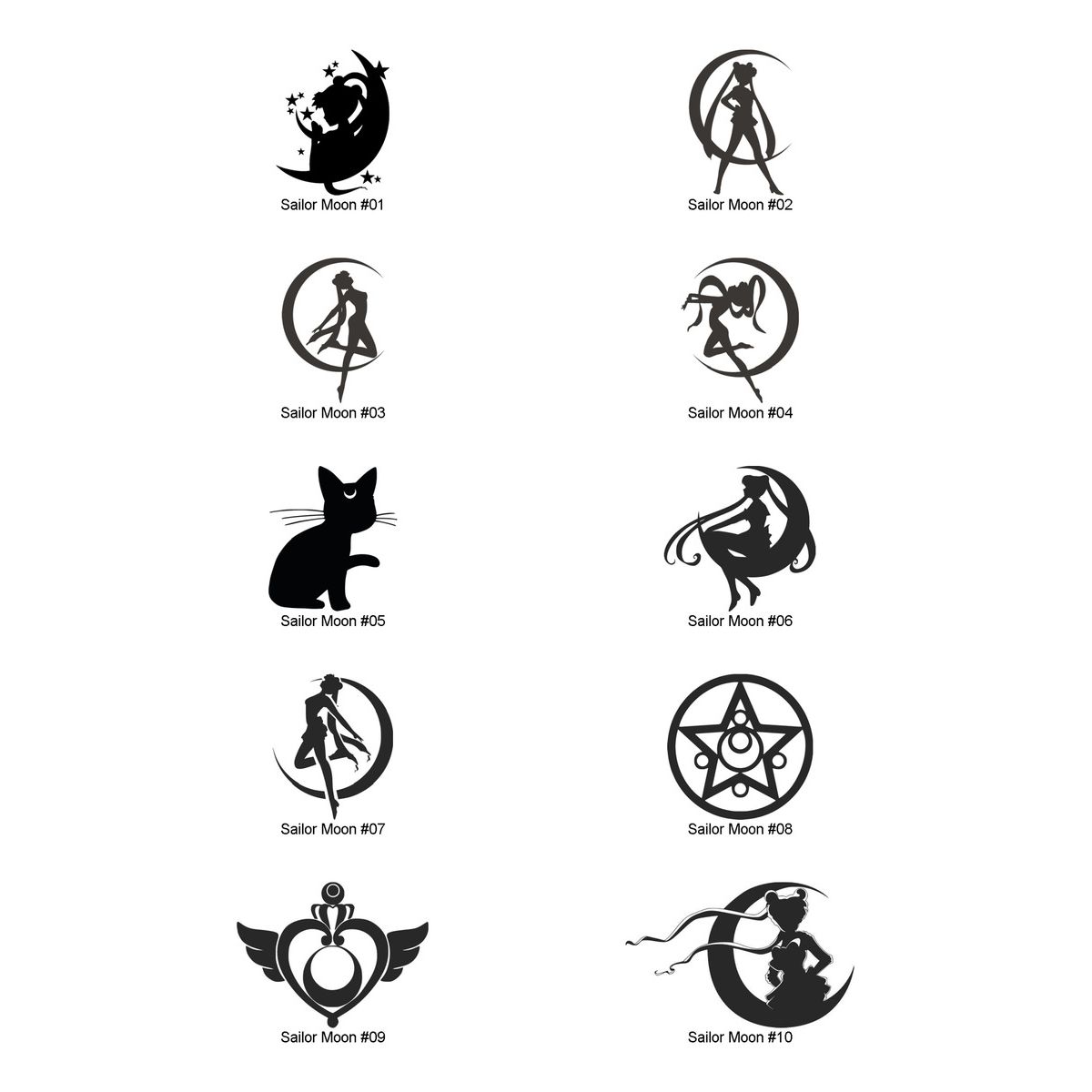 GENERICO - Sticker Sailor Moon Pretty Soldier Romance Anime Auto