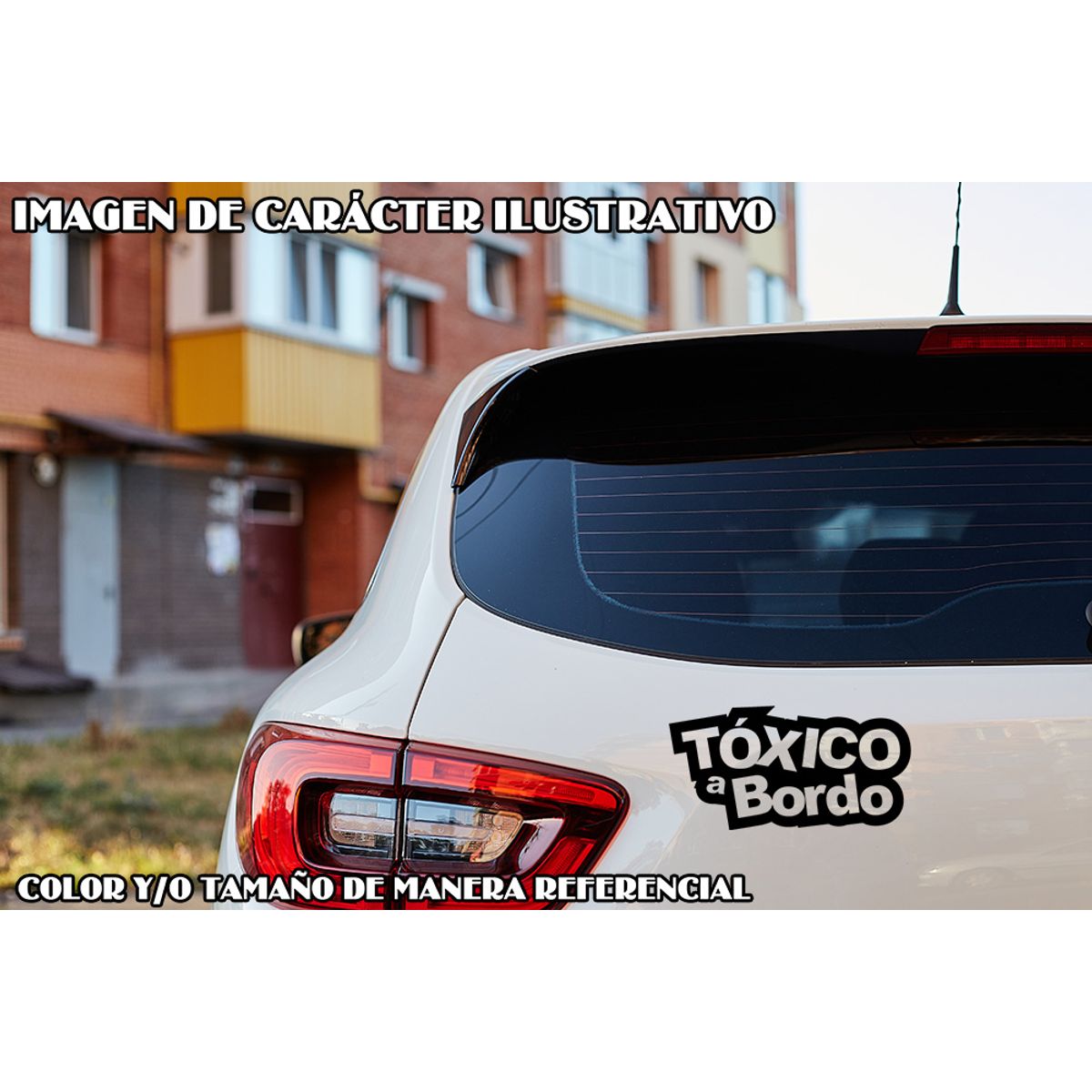 GENERICO - Sticker Tóxica A Bordo Tóxico Auto Camioneta Suv