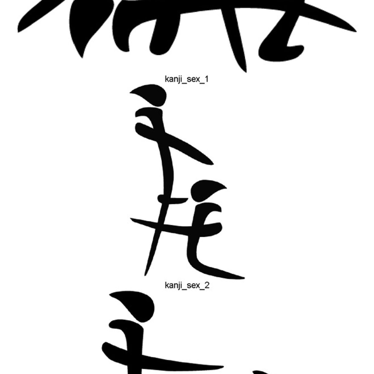 GENERICO - Sticker Funny Kanji Symbol Sex Orgy Adult Auto Camioneta Suv