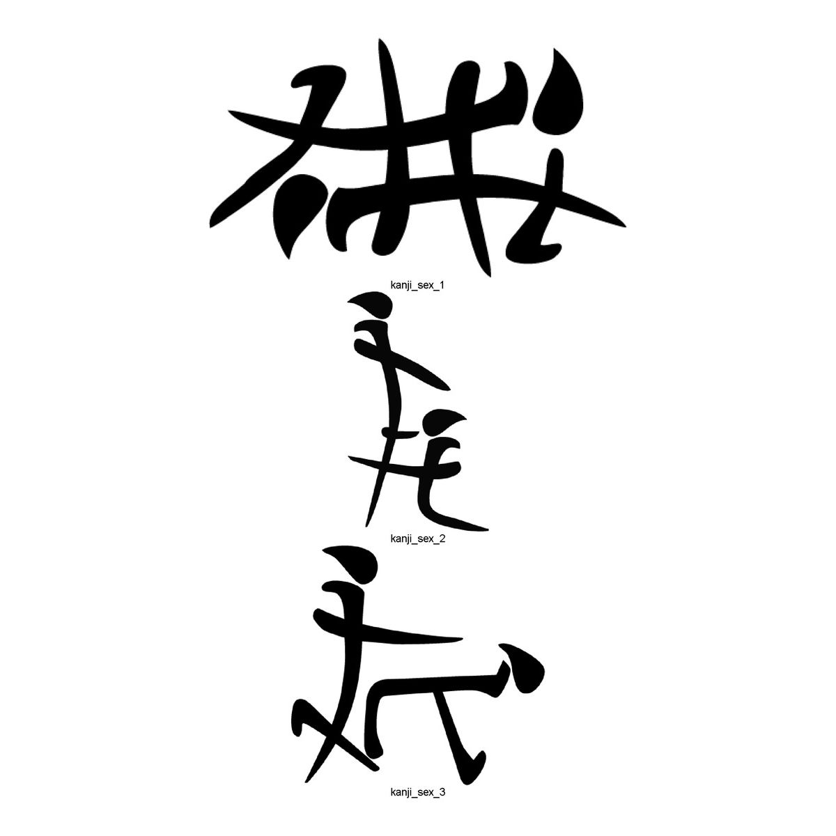 GENERICO - Sticker Funny Kanji Symbol Sex Orgy Adult Auto Camioneta Suv