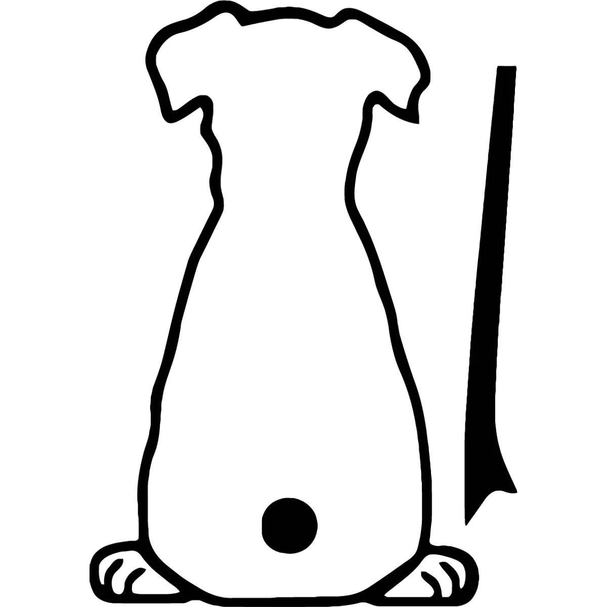 GENERICO - Sticker Parabrisa Trasero Gato Perro Moviendo Cola Auto Suv