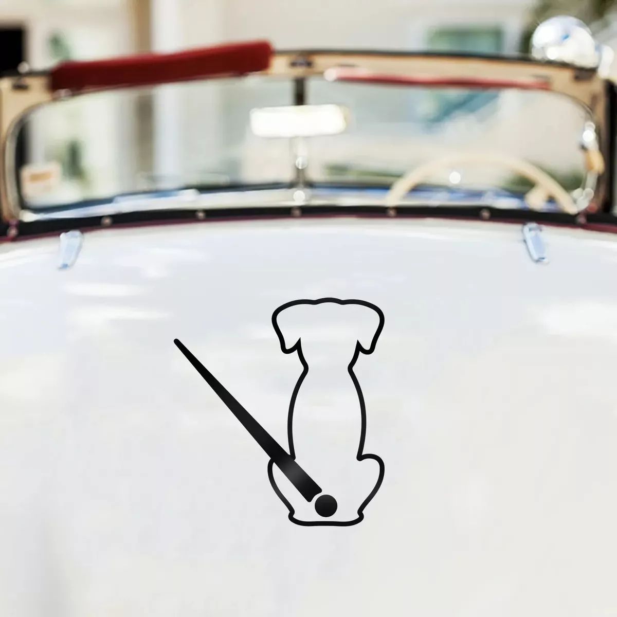 GENERICO - Sticker Parabrisa Trasero Gato Perro Moviendo Cola Auto Suv