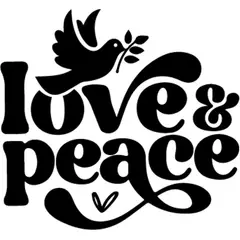 GENERICO - Sticker Love And Peace World Paloma Paz Auto Camioneta