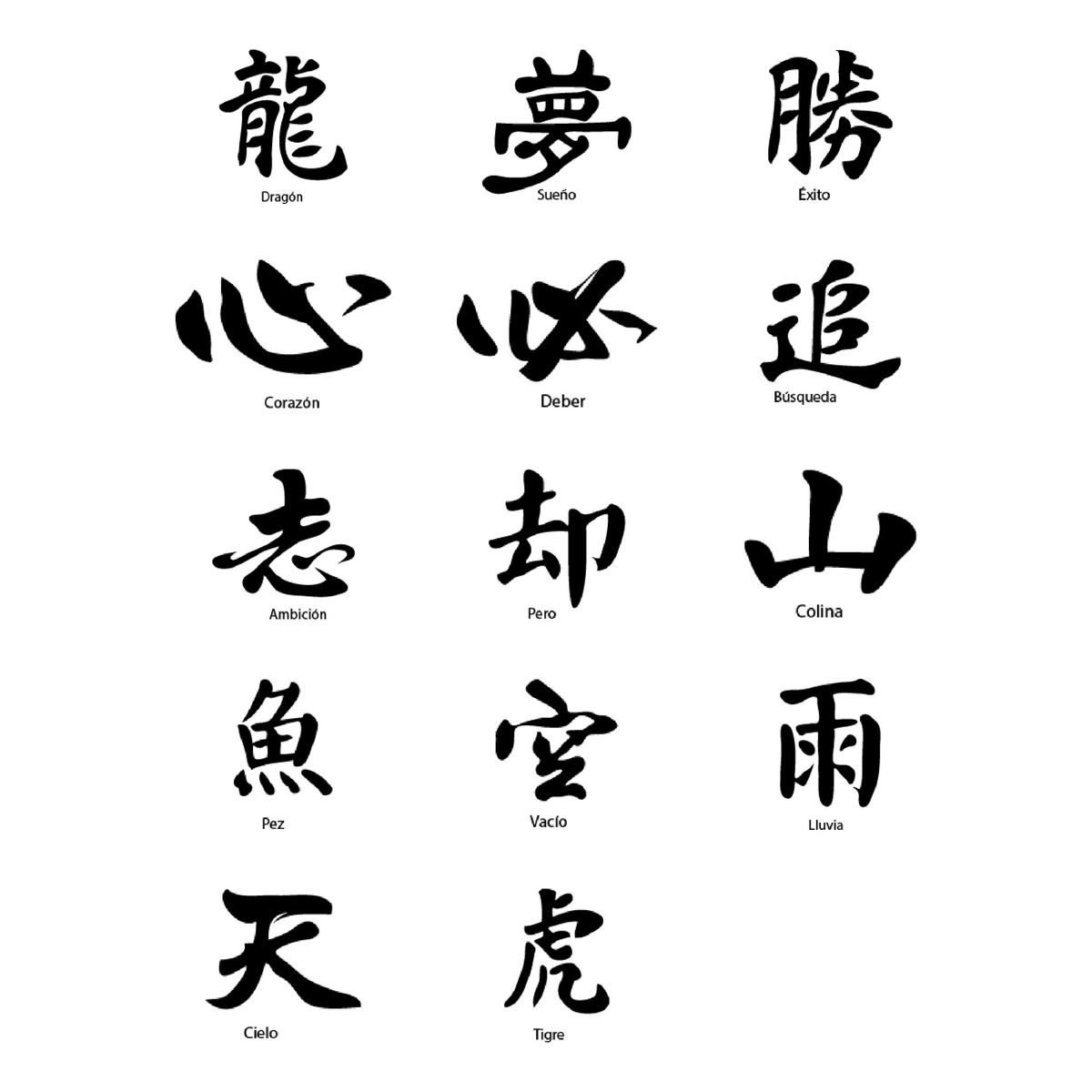 GENERICO - Sticker Kanji Roomaji Kanas Carácter Chino Auto Camioneta