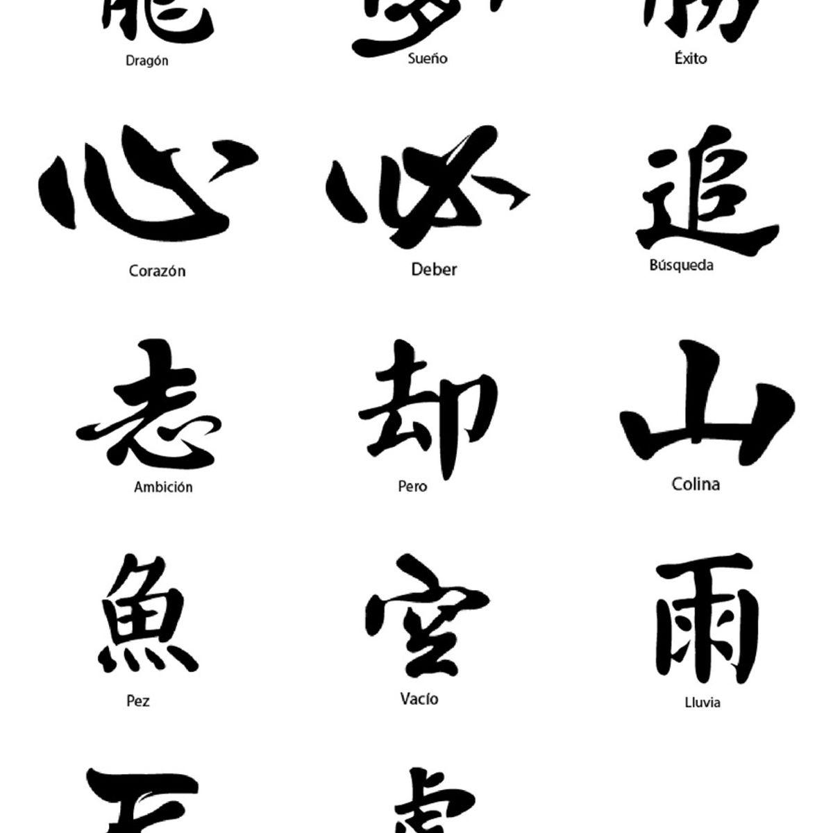 GENERICO - Sticker Kanji Roomaji Kanas Carácter Chino Auto Camioneta