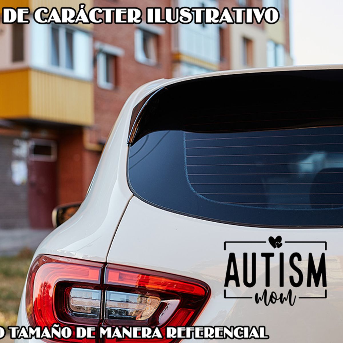GENERICO - Sticker Autism Mom Mamá Autista Tea Auto Camioneta