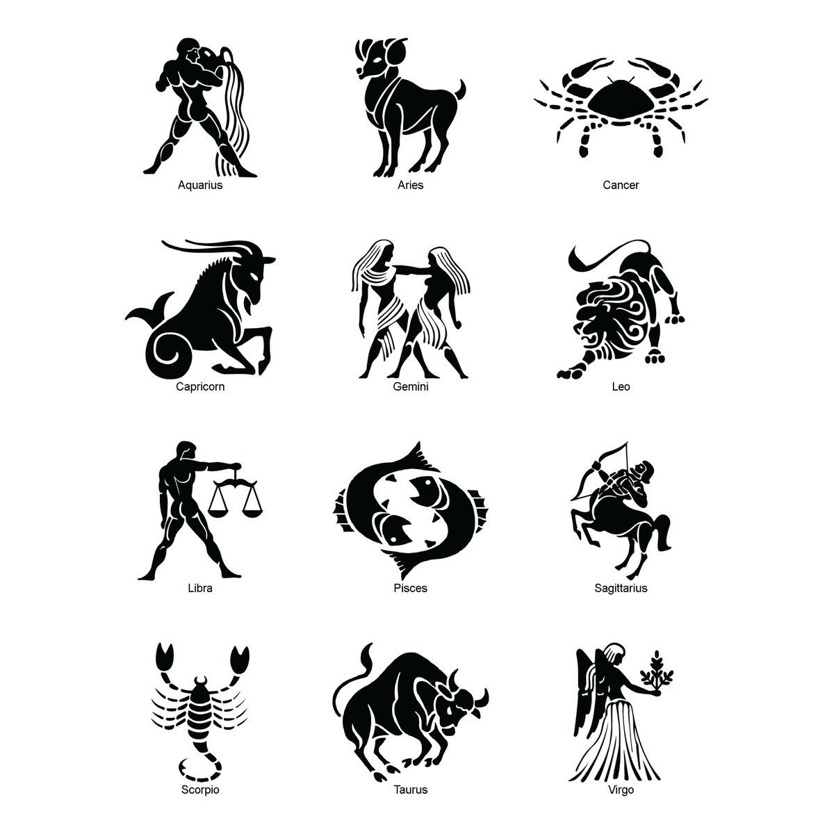 GENERICO - Sticker Signo Zodiacal Constelación Estrella Auto Camioneta