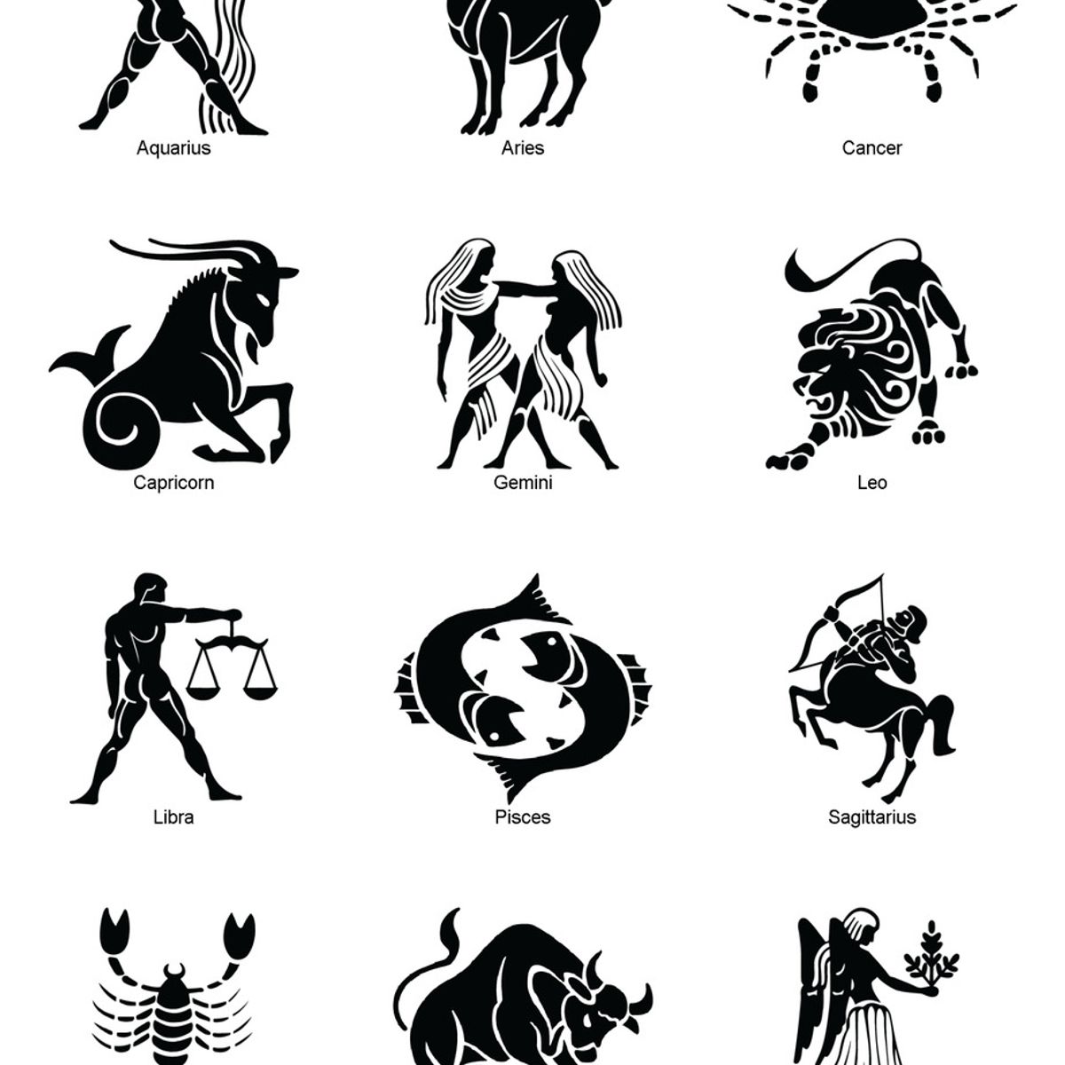 GENERICO - Sticker Signo Zodiacal Constelación Estrella Auto Camioneta