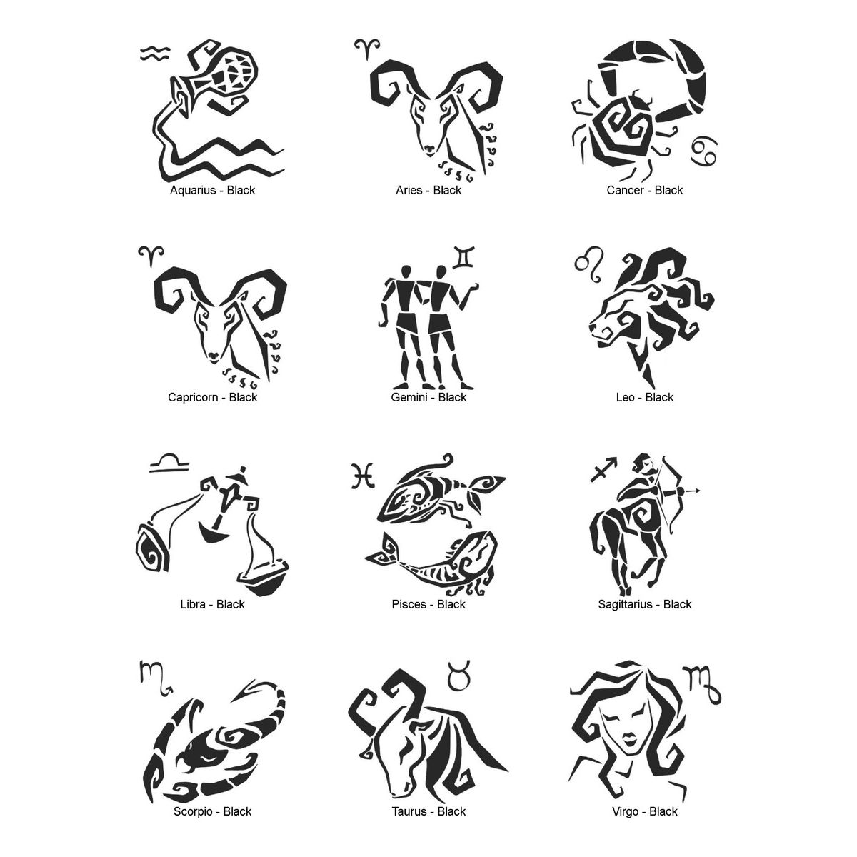 GENERICO - Sticker Signo Zodiacal Constelación Planeta Auto Camioneta