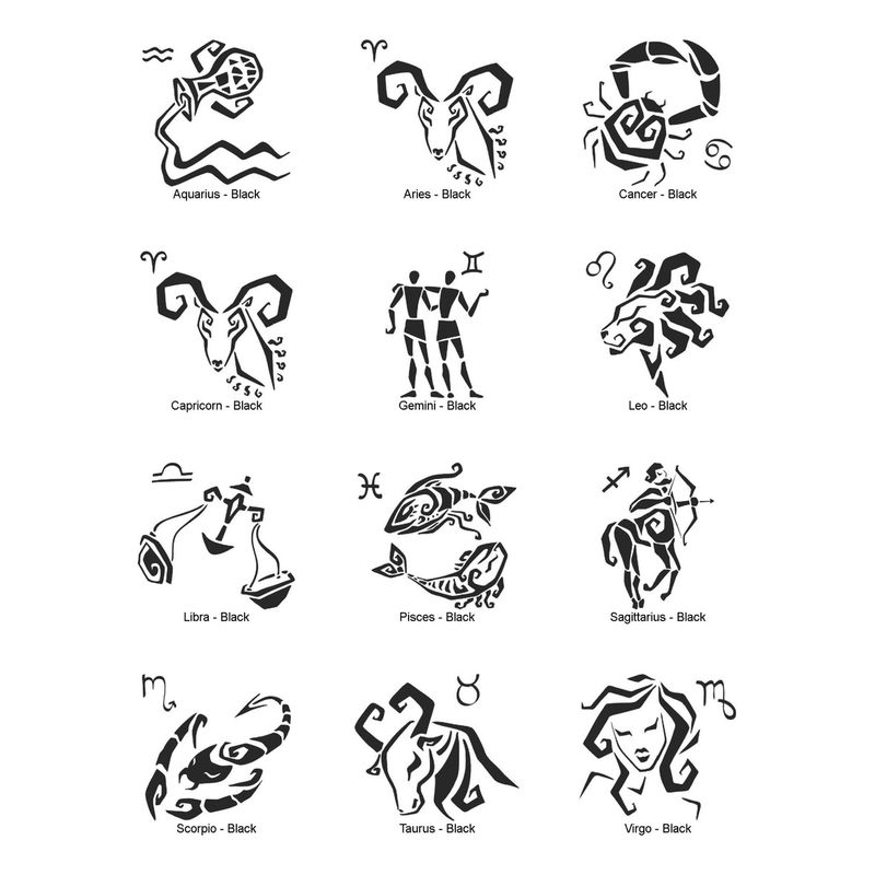 GENERICO - Sticker Signo Zodiacal Constelación Planeta Auto Camioneta