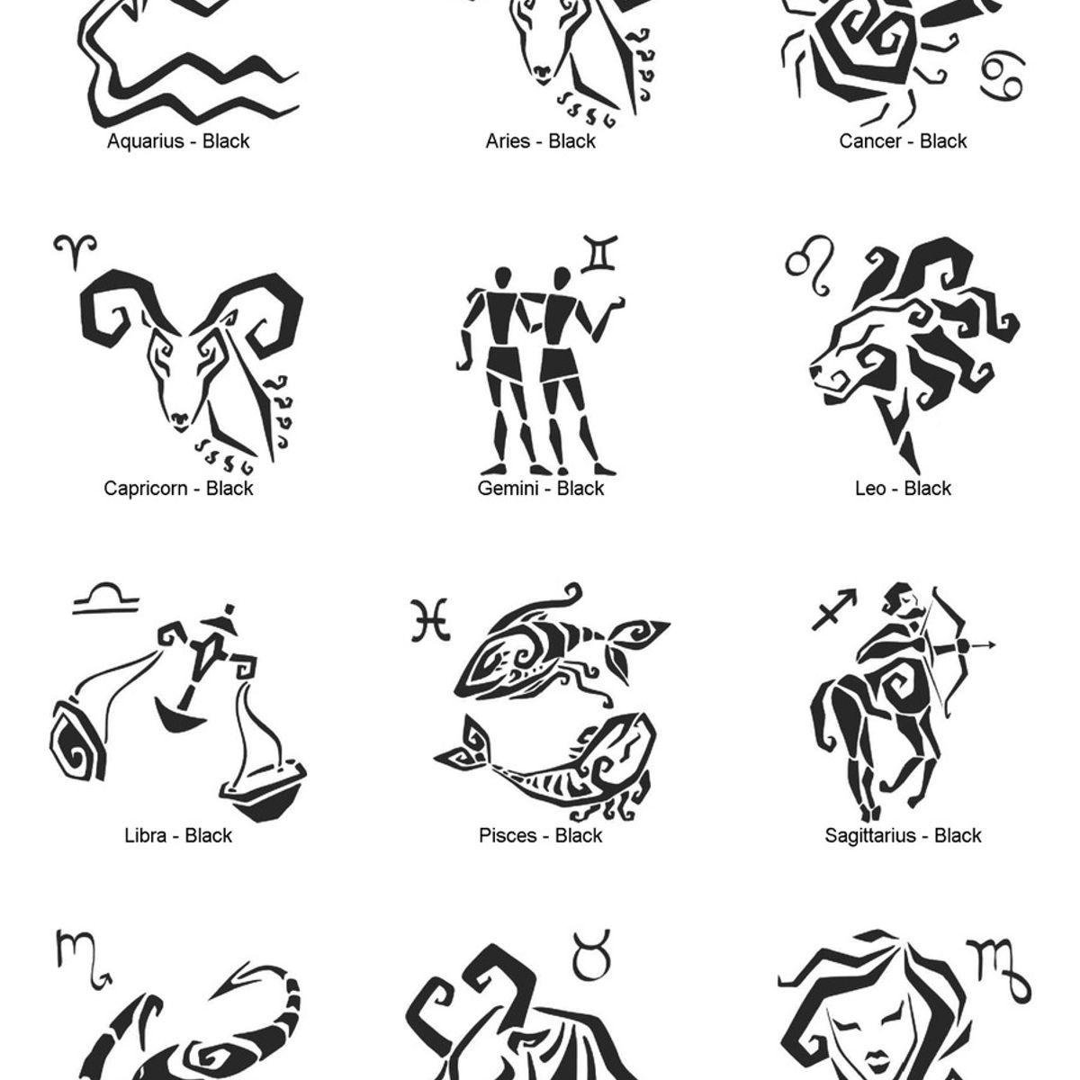 GENERICO - Sticker Signo Zodiacal Constelación Planeta Auto Camioneta