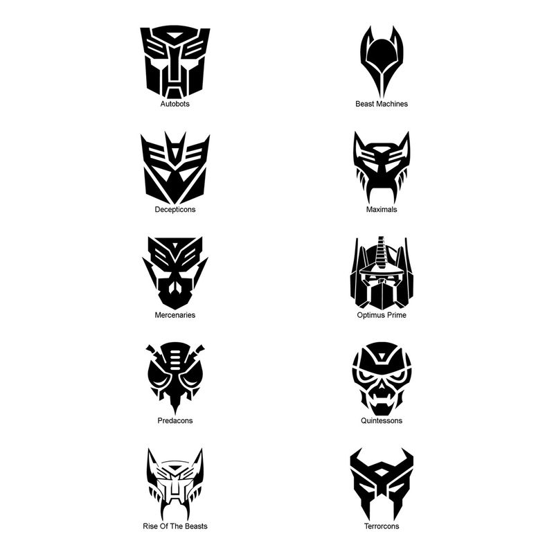 GENERICO - Sticker Transformers Decepticons Optimus Prime Auto Suv