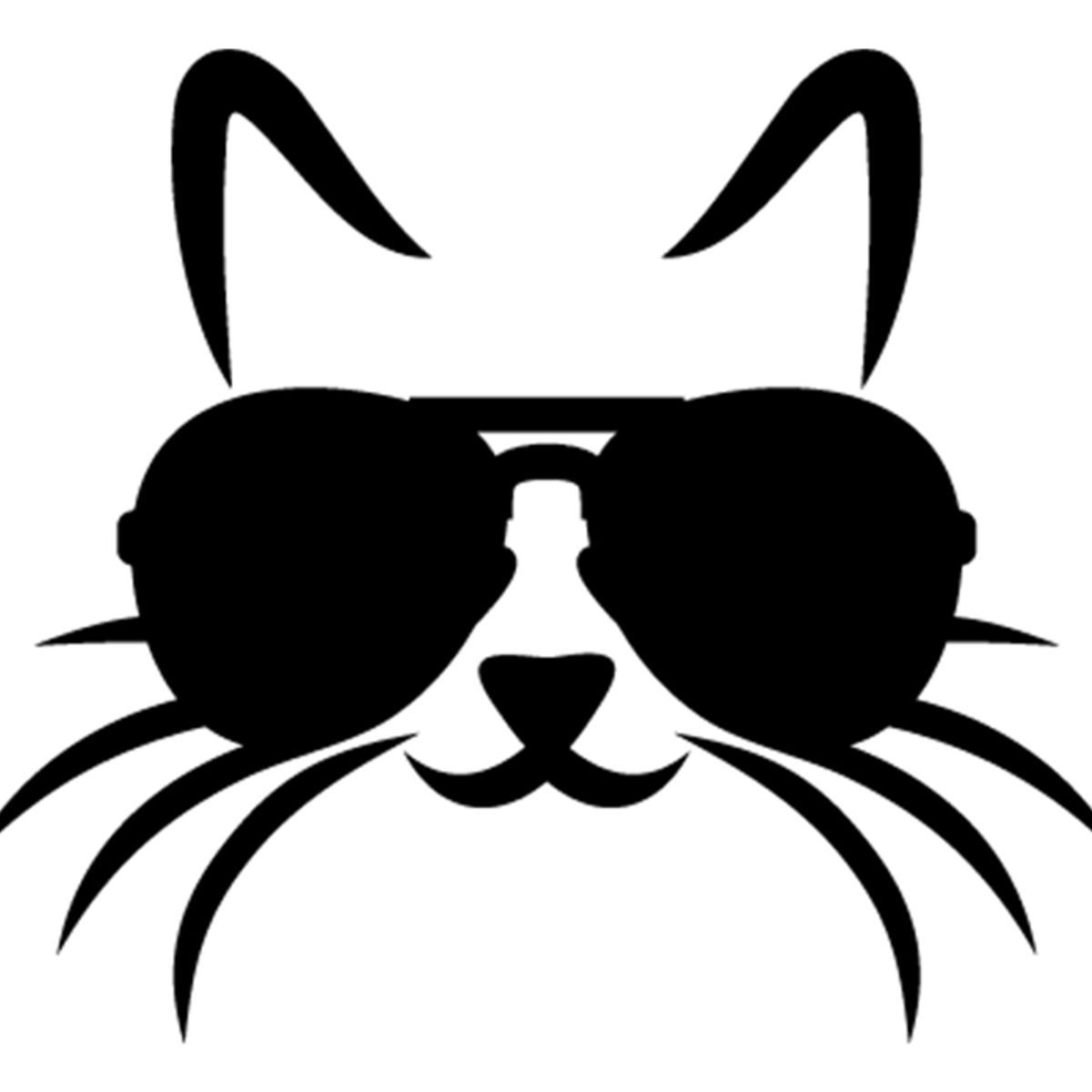 GENERICO - Sticker Cat Wearing Sunglasses Gato Lentes Auto Camioneta
