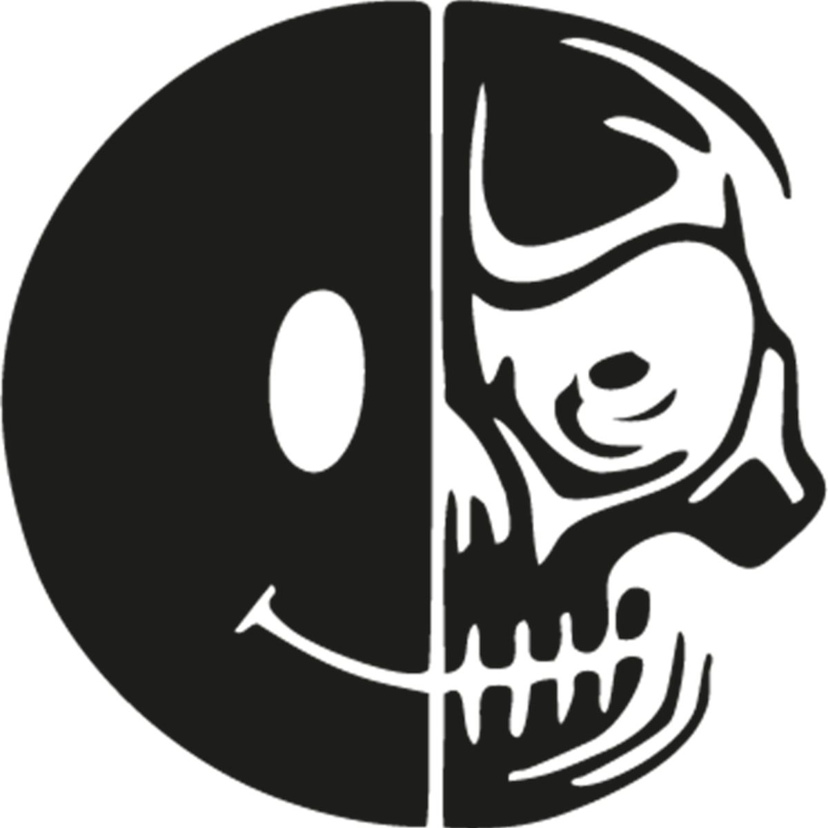 GENERICO - Sticker Smile Skull Emoji Logo Auto Camioneta Suv