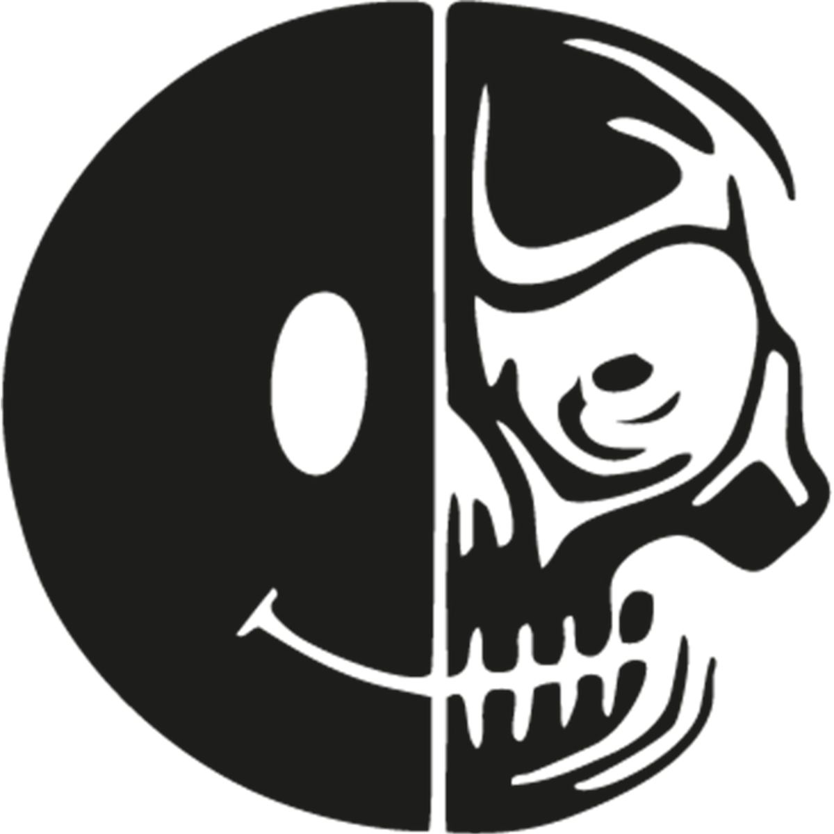 GENERICO - Sticker Smile Skull Emoji Logo Auto Camioneta Suv