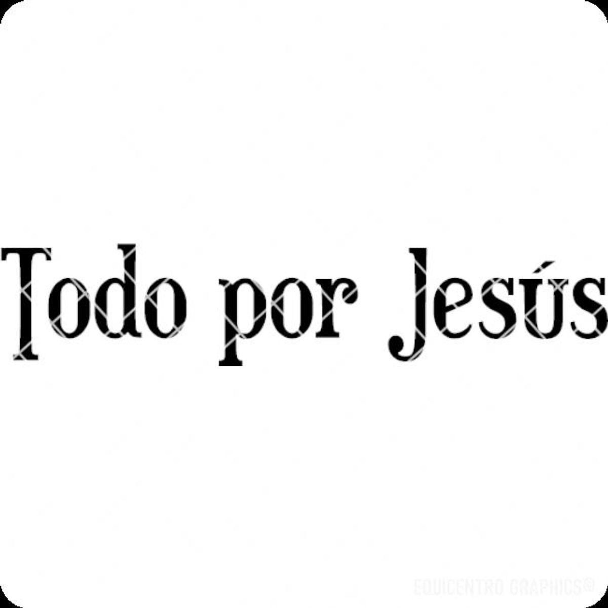 GENERICO - Sticker Todo Por Jesús Dios Fé Salvación Auto Camioneta Suv