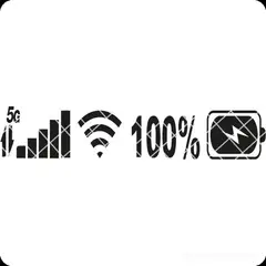 GENERICO - Sticker Wi-Fi Señal Energía Power Smartphone Auto Camioneta