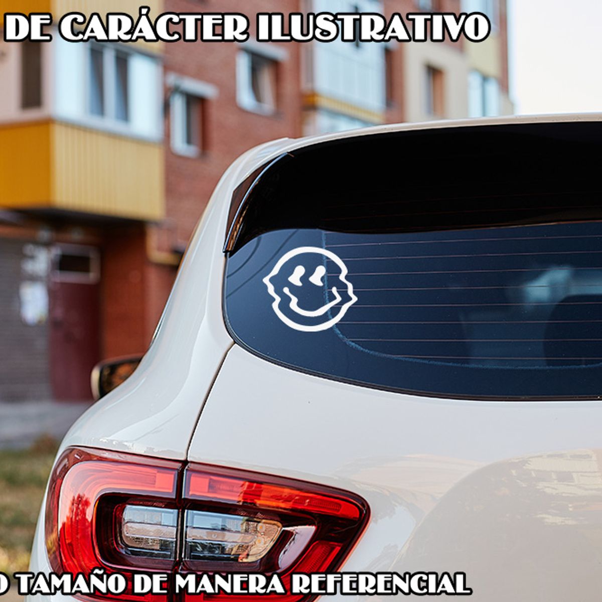 GENERICO - Sticker Twisted Smiling Face Cartoon Auto Camioneta Camión